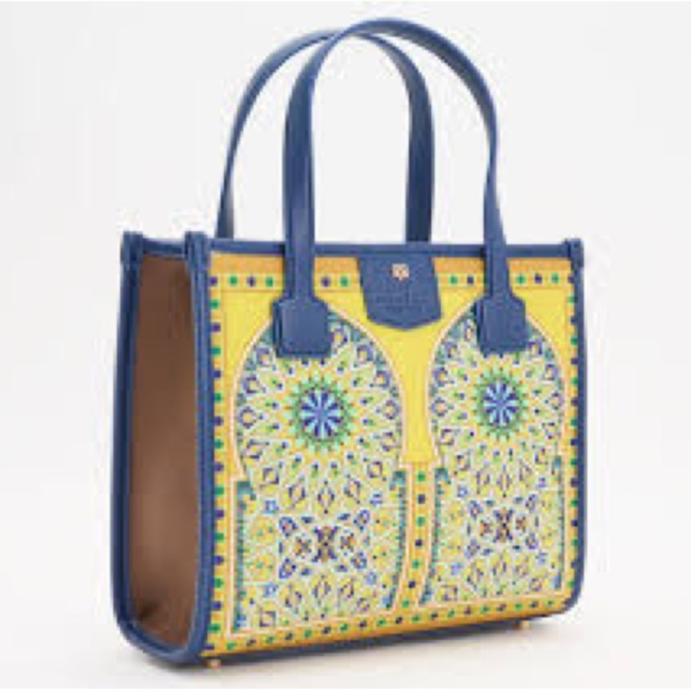 ❤️Gunas New York NWT Oasis Vegan Mini Tote w/Crossbody Strap in Turkish Hamaam.